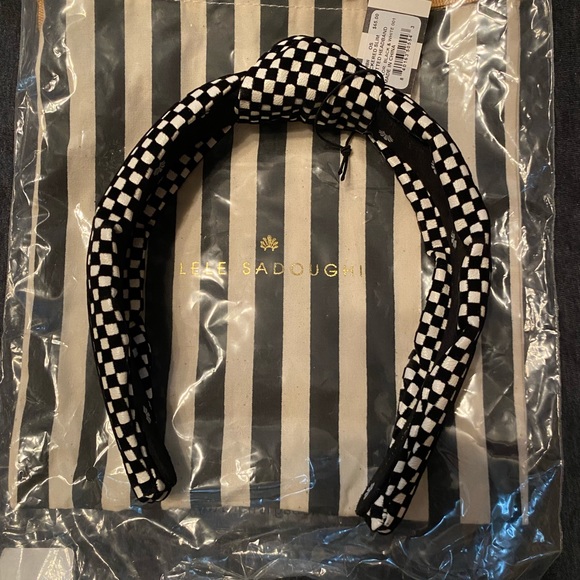 Lele Sadoughi Accessories - Lele Saudoughi checkered slim headband
